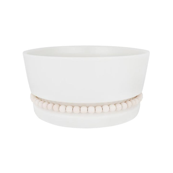 Aarikka Nuppu large bowl, ceramics, maple, Valkoinen