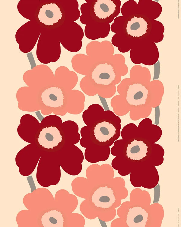 Marimekko Unikko valkaisematon Puuvilla kangas 384