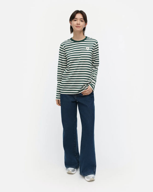 Marimekko Tasaraita Unikko Kioski trikoopaita 897