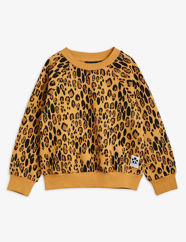 Mini Rodini Basic Leopard sweatshirt, Beige