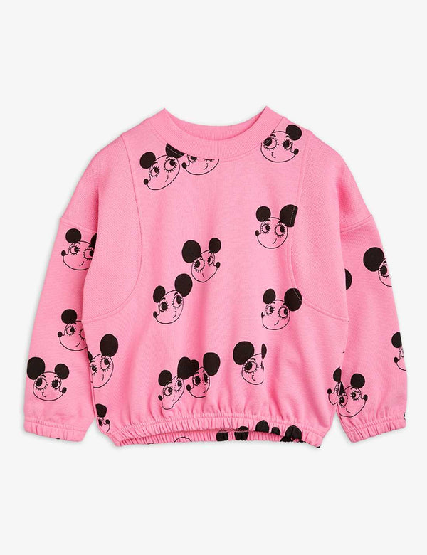 Mini Rodini Ritzrats aop sweatshirt, pink