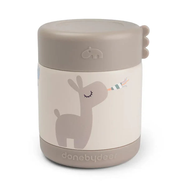 Done By Deer Insulated food jar - Celebration - Sand - 300 ml