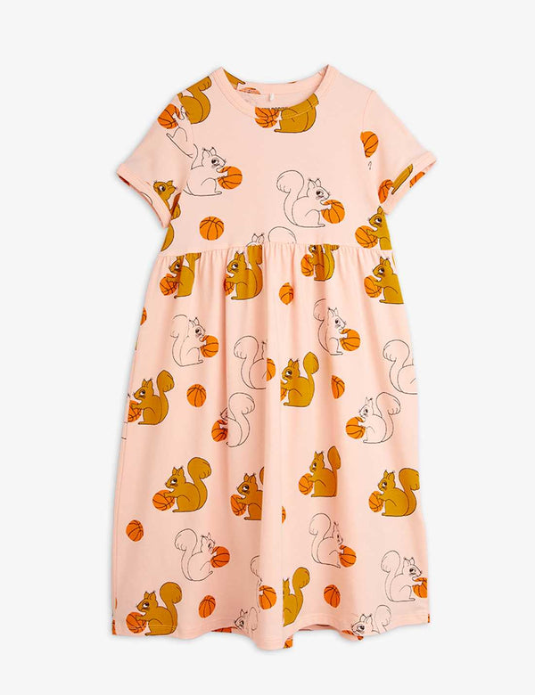 Mini Rodini Squirrels aop ss dress, Pink