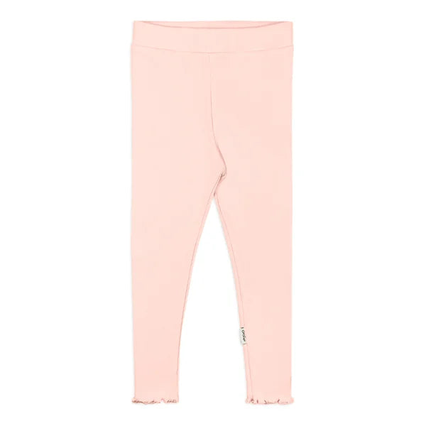 GUGGUU Classic Rib Leggings Flower pink