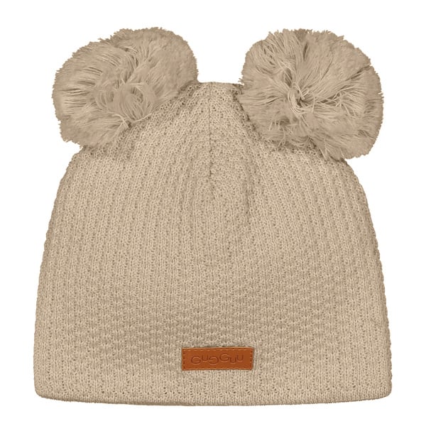 GUGGUU Merino Double Tuft Beanie Soft beige