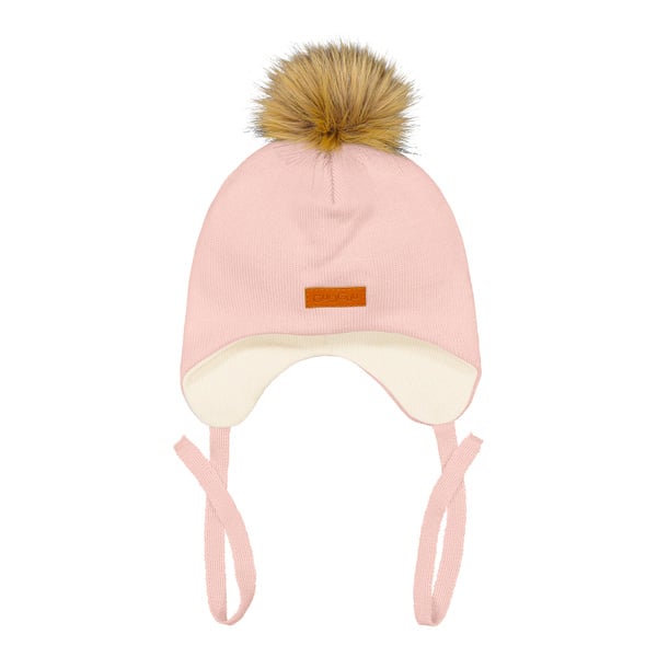 GUGGUU Merino Furry Baby Beanie Old rose