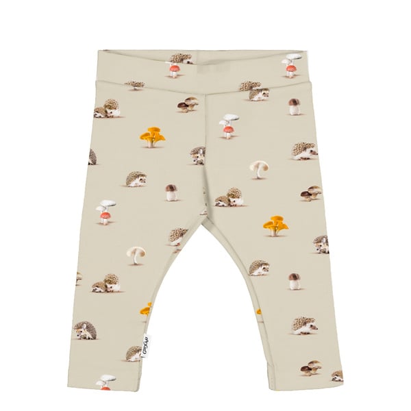 GUGGUU Baby Print Leggings, Mushroomhedgehogs