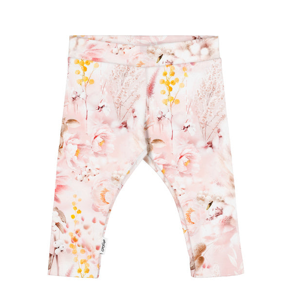 GUGGUU Baby Print Leggings, Bunnytailflower