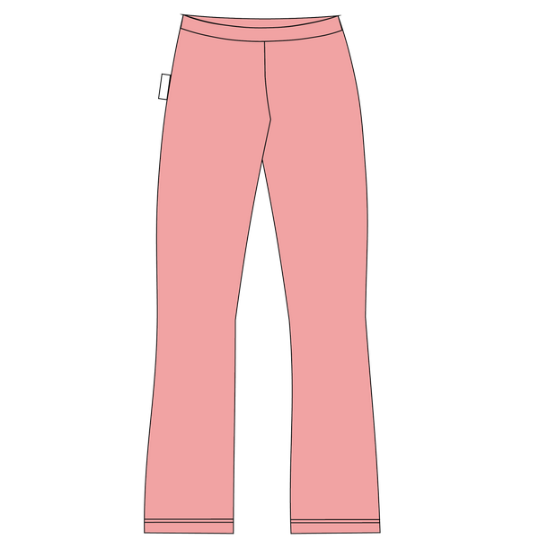 GUGGUU Flare Pants, Dusty Rose Wood