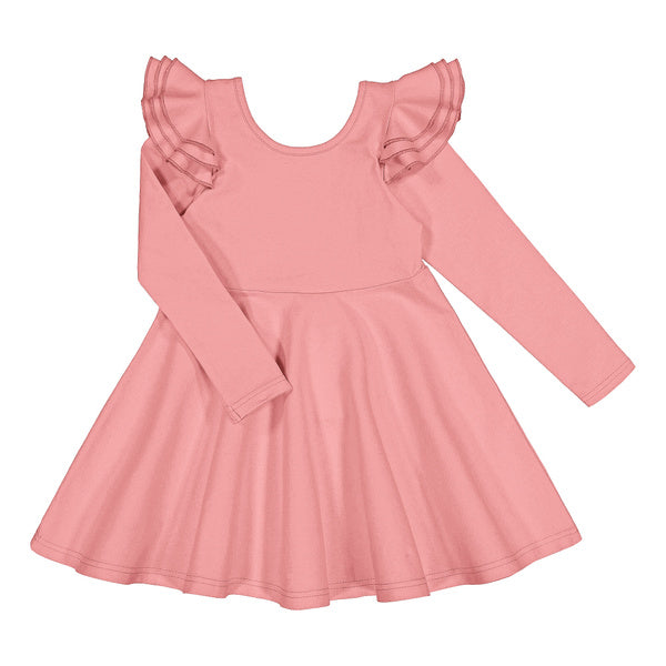 GUGGUU Florette Dress, Dusty Rose Wood