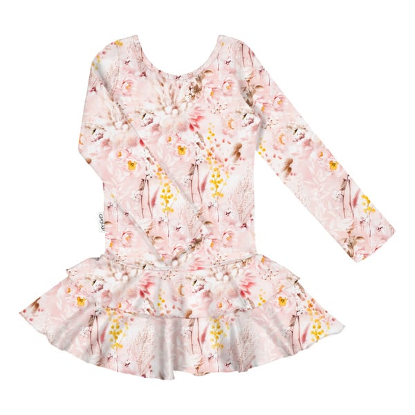 GUGGUU Print Frilla Dress, Bunnytailflower