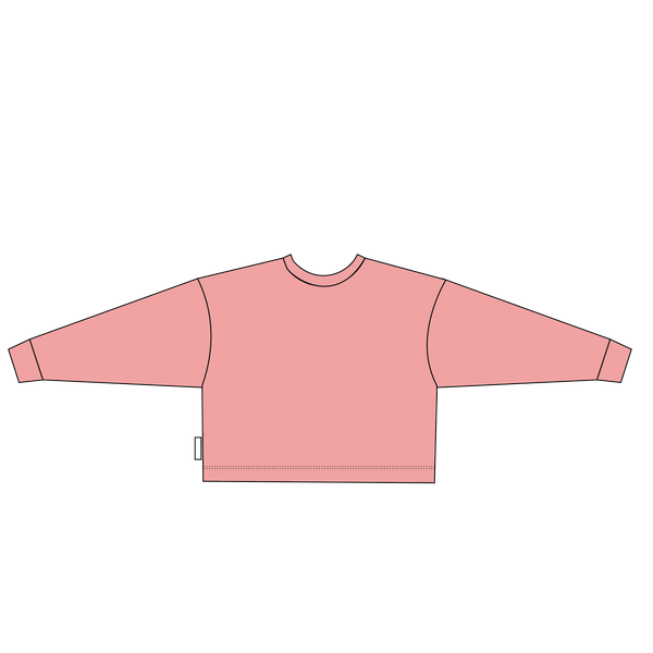 GUGGUU Short Sweatshirt, Dusty Rose Wood
