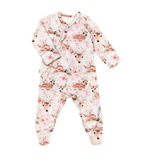 GUGGUU Baby Print Full Bodysuit, Bambibloom
