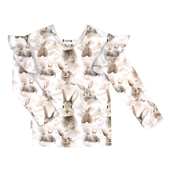 GUGGUU Print Frilla Shirt, Bunnybed