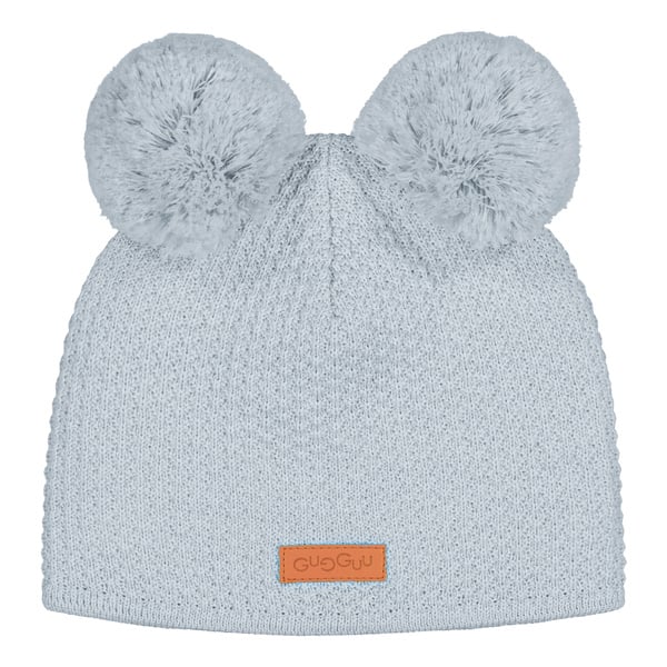 GUGGUU Merino Double Tuft Beanie Stone Mist
