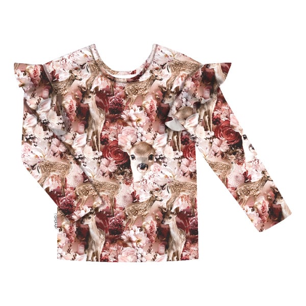 GUGGUU Print Frilla Shirt, Autumnfawn