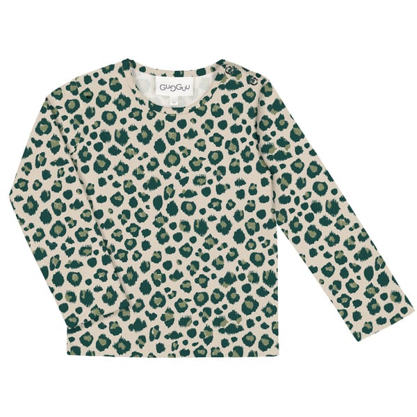 GUGGUU Print Relax Shirt, Greenleo