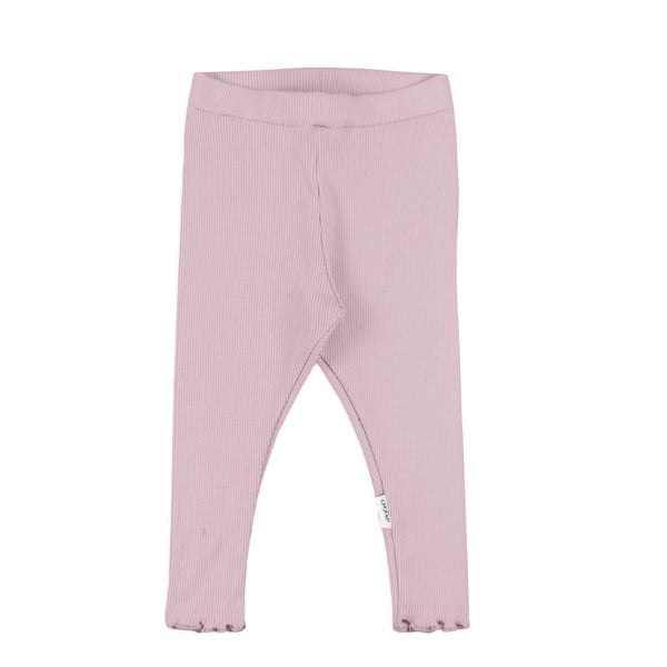 GUGGUU Baby Rib Leggings, Lavender Haze