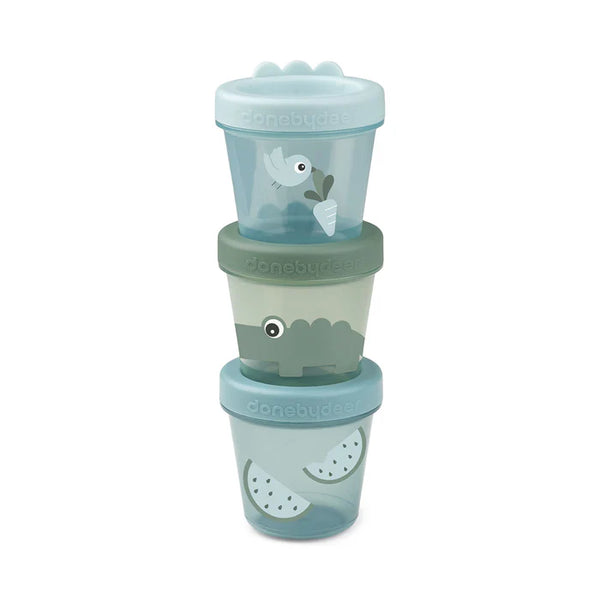 Done By Deer Baby food container 3-pack, croco - green