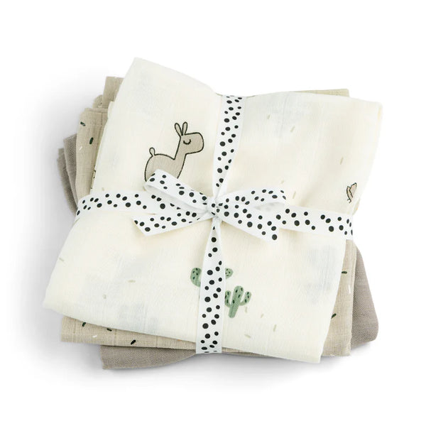 Done By Deer Burp cloth 3-pack - Lalee - Sand