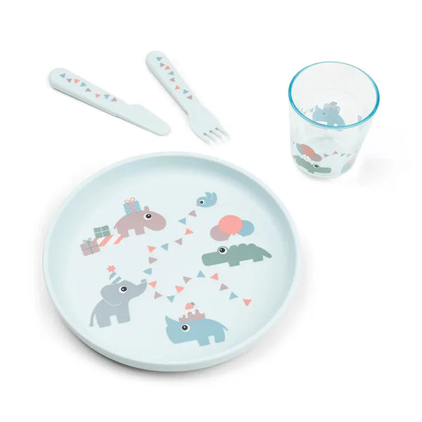 Done by deer Foodie dinner set - Celebration - Blue