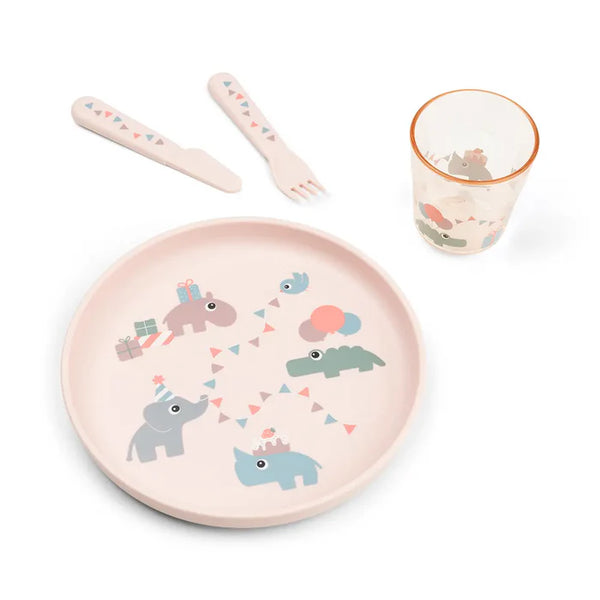 Done by deer Foodie dinner set - Celebration - Powder
