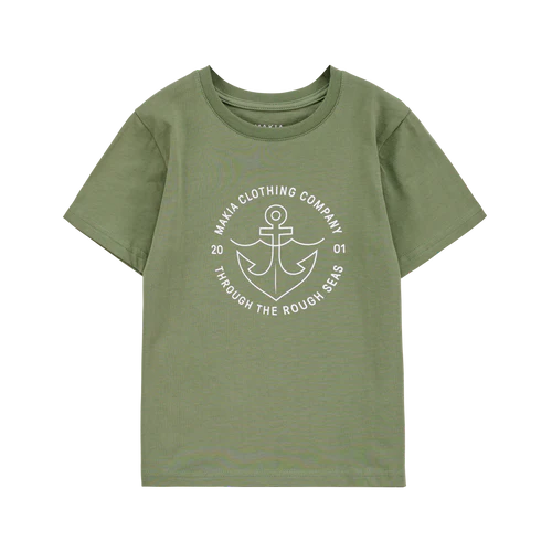 Makia Kids’ Hook T-shirt Deep Sage