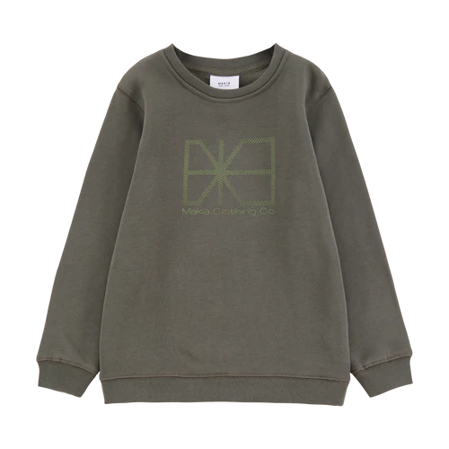 Makia Flagline Sweatshirt, olive