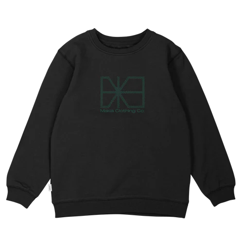 Makia Flagline Sweatshirt, musta