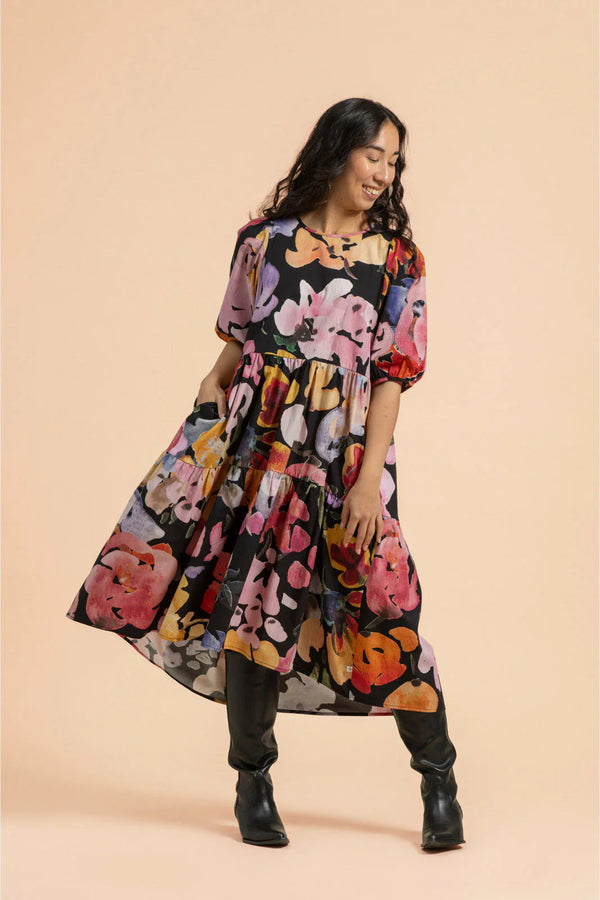 Kaiko Tiered Midi Dress, Wild Lea