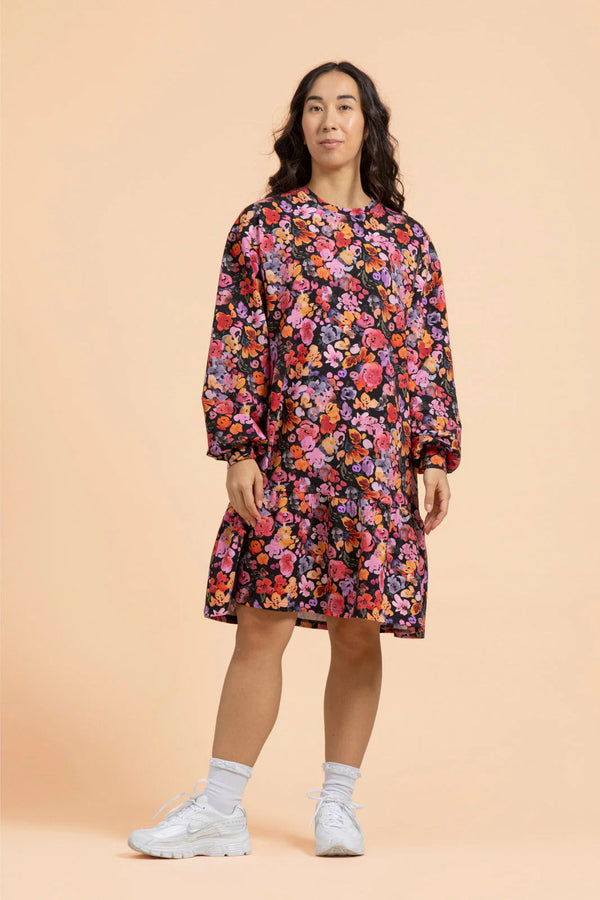 Kaiko Ruffle Sweatshirt Dress, Wild Lea Mini