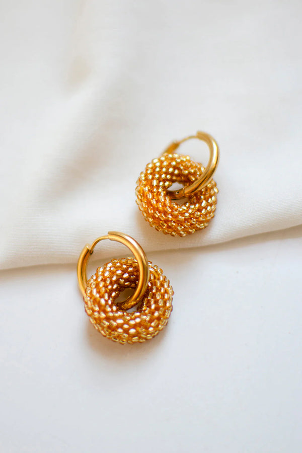 Kaiko Veda Earrings, Gold