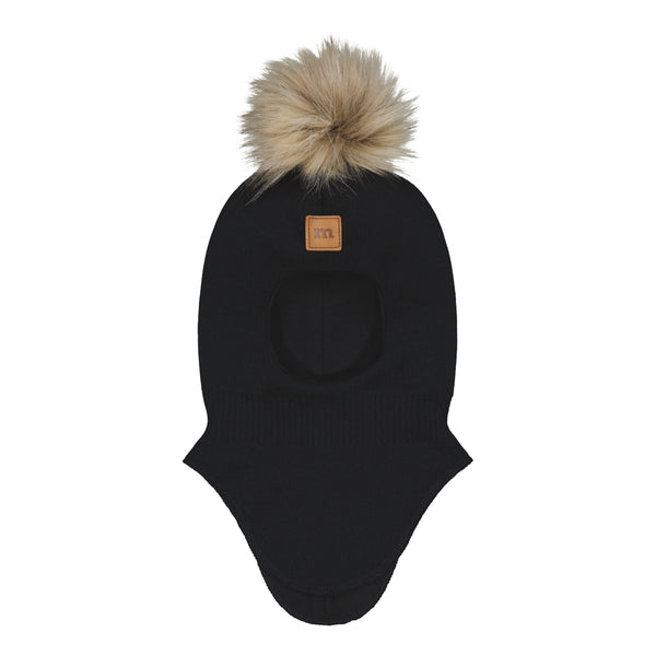 Metsola MERINO FUR POM POM HELMET -KYPÄRÄMYSSY | BLACK