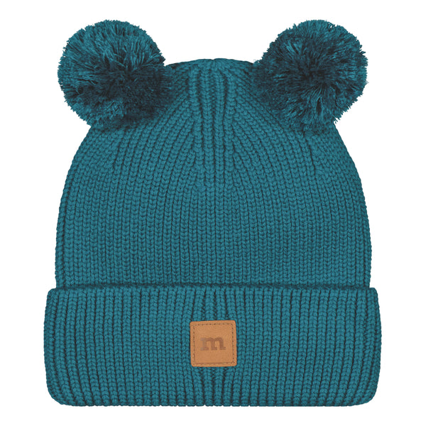Metsola Merino Knitted pom pom beanie Mystery