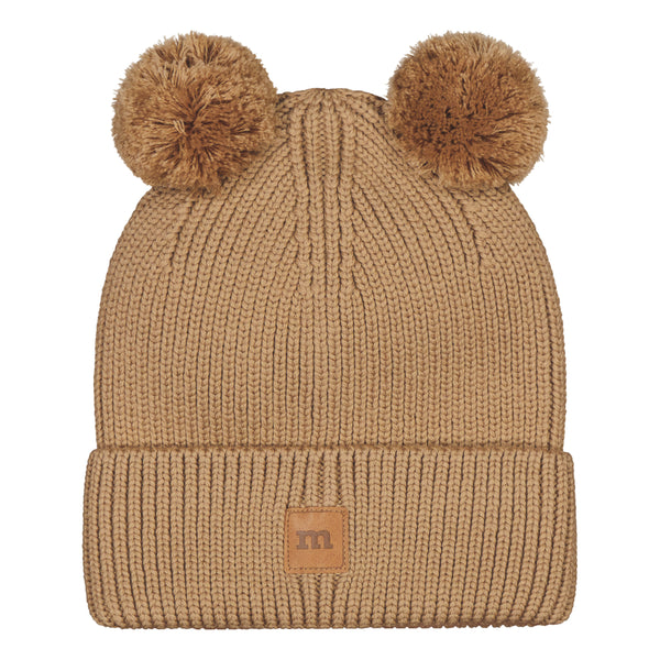 Metsola Merino Knitted pom pom beanie woody