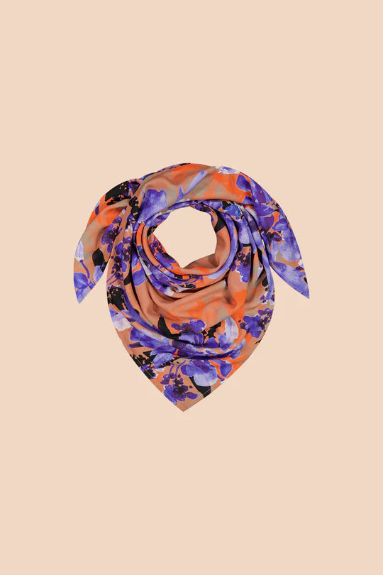 Kaiko Square Scarf Large, Iris