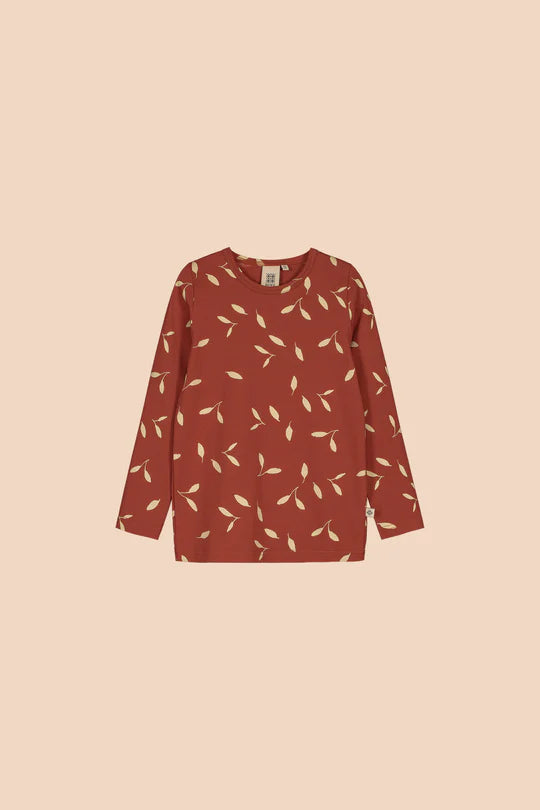 Kaiko T-shirt Ls, Mahogany Wind