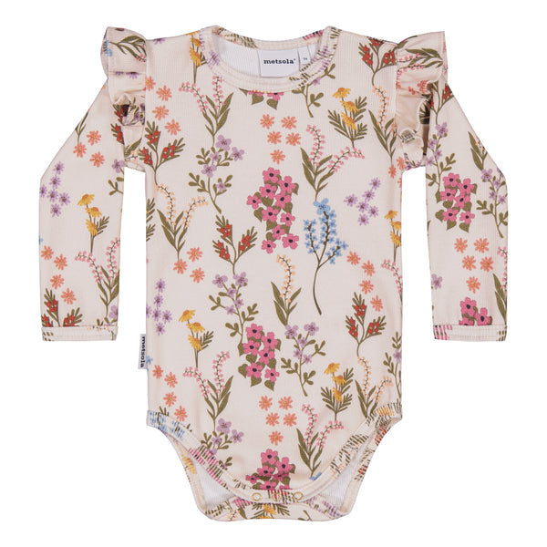 Metsola PERFECT DAY RIB FRILLA BODY LS