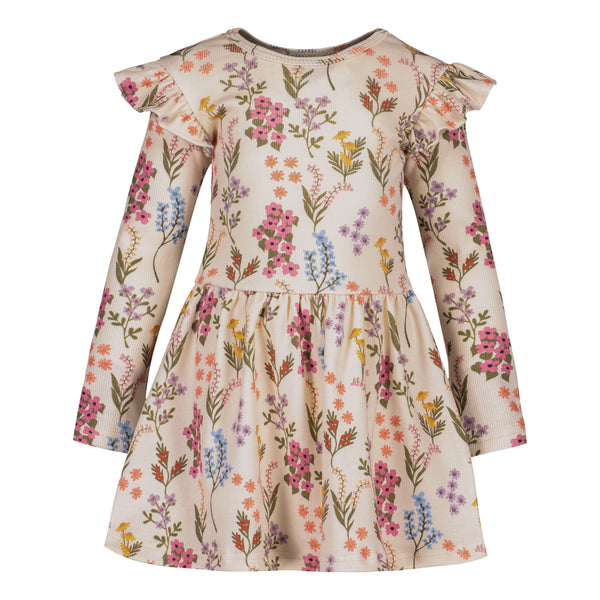 Metsola PERFECT DAY RIB FRILLA DRESS LS