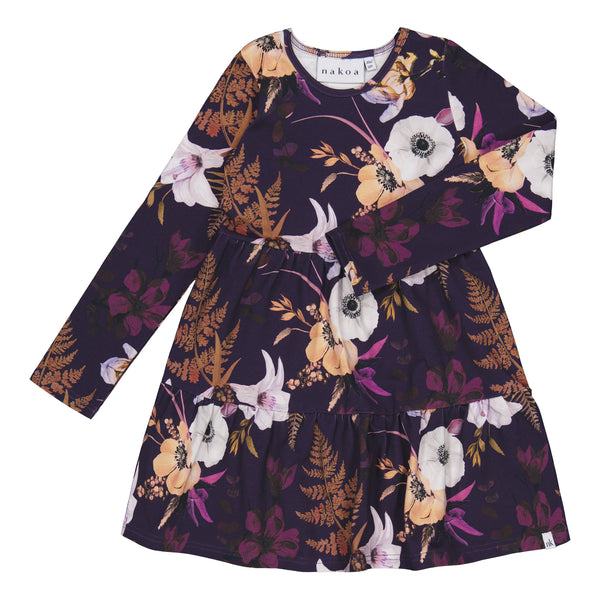 Nakoa Layered Print Dress , Secret Lily