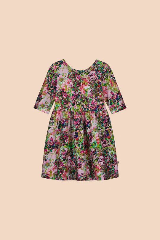 Kaiko Dress 3/4 sl, Blooming Forest Bright