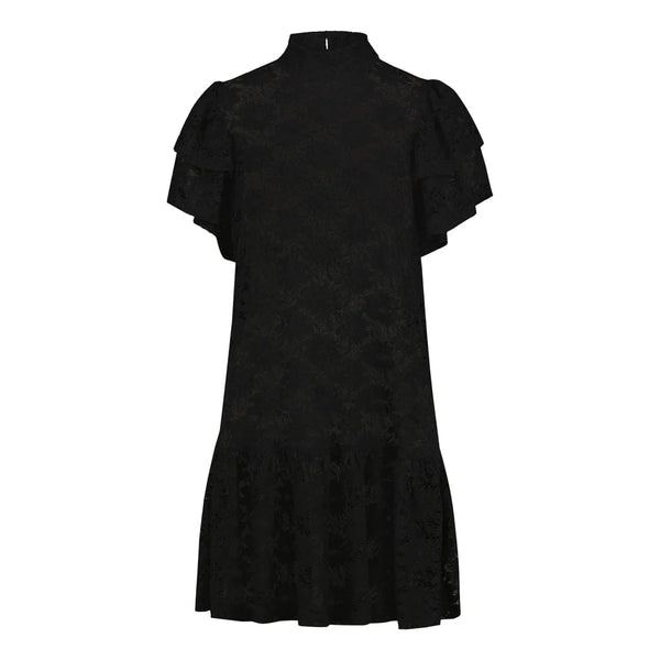 Metsola FRILL LACE DRESS LICORICE