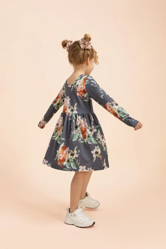 Kaiko Dress, Blue Blossom