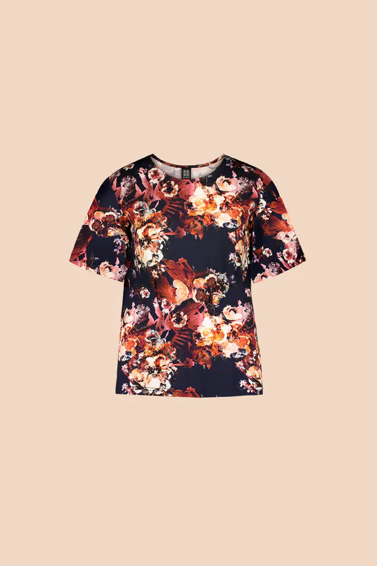 Kaiko T-shirt, Cobalt Rose