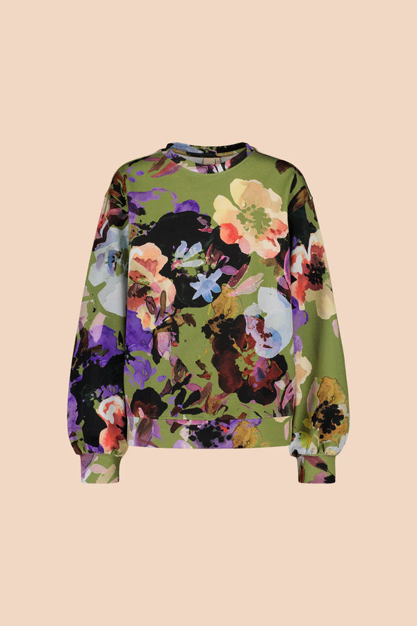 Kaiko Sweatshirt, Olive Anemone