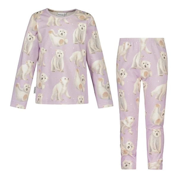 Metsola Polar bears pyjama set Icy lilac