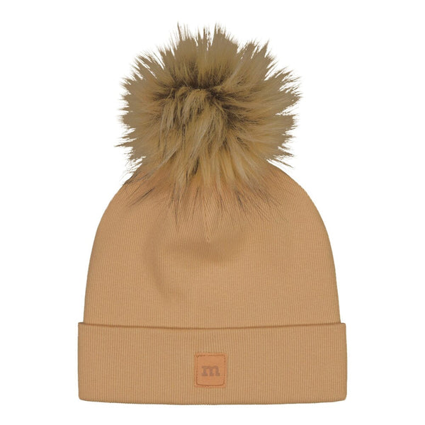 Metsola RIB BEANIE WITH FUR POM | WOODY
