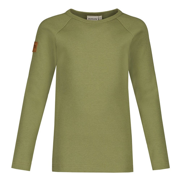 Metsola RIB SHIRT LS, PISTACHIO