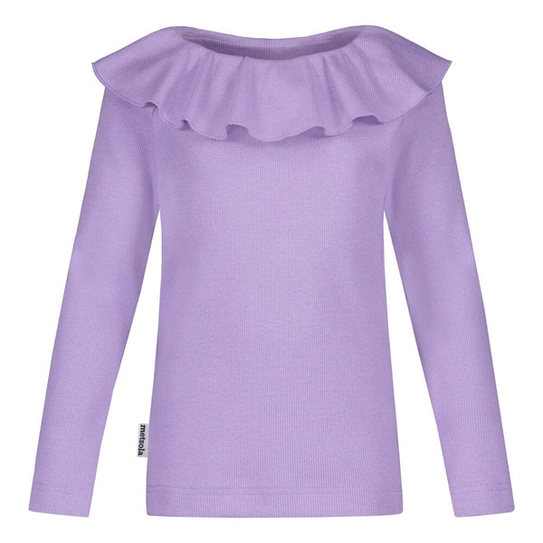 Metsola RUFFLE COLLAR SHIRT LS, JASMINE