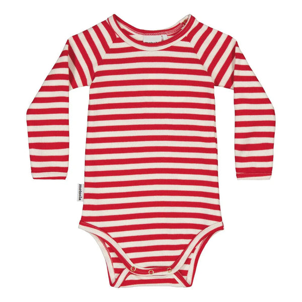 Metsola RIB-BODY LS POPPY/VANILLA